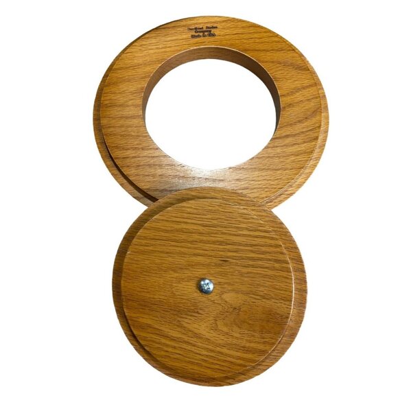 Vintage 1998 Bradford Basket Company Bread Cookie Basket Wood W/ Lid - Picture 4 of 10